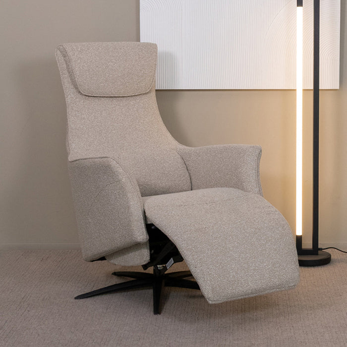 Fotel relaksacyjny Lund | Naturalny Bouclé
