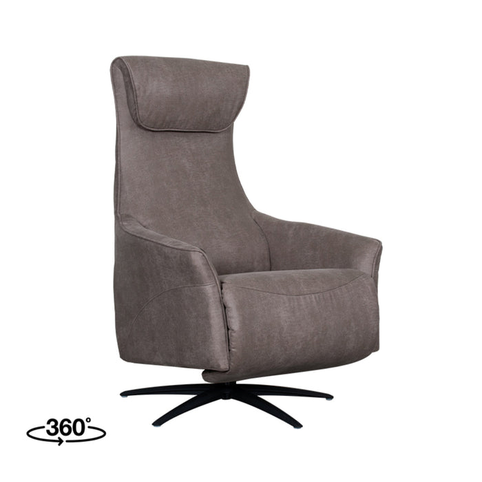 Relaksacyjny fotel Lund | Mikrowłókno taupe
