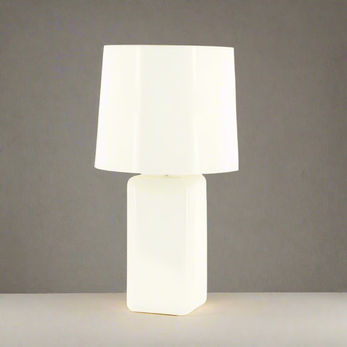 Lampa stołowa Dixon | Beżowa metalowa