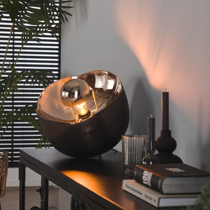 Lampa stołowa Mirror | Ø 36 | Czarna metal