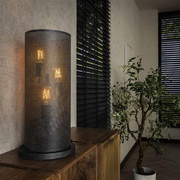 Lampa nocna Pandora | Metal Szary
