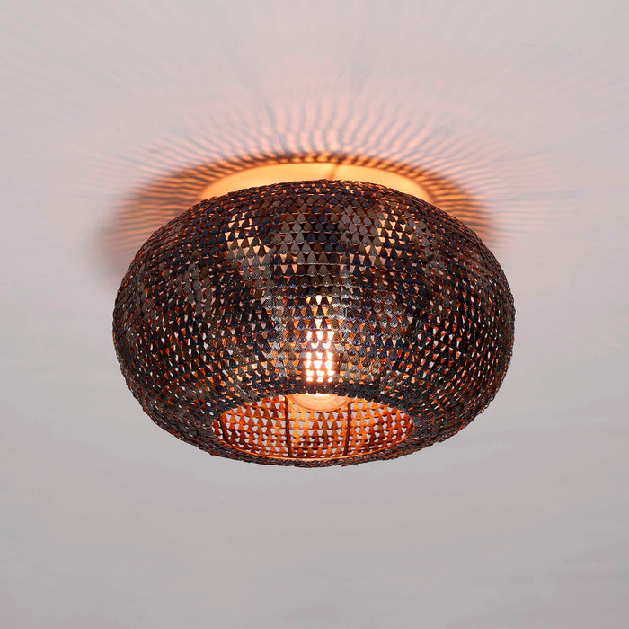 Lampa sufitowa Armor | Czarny metal