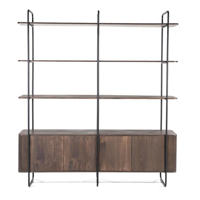 Kast James | Brązowy Mango | Otwarte Drzwi | 210 cm