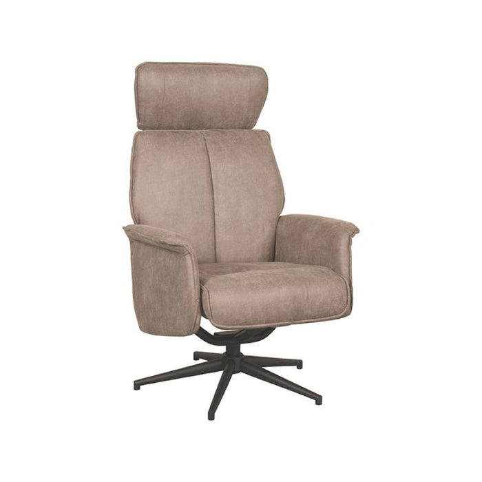 Relaksacyjny fotel Verdal | Mikro zamsz taupe