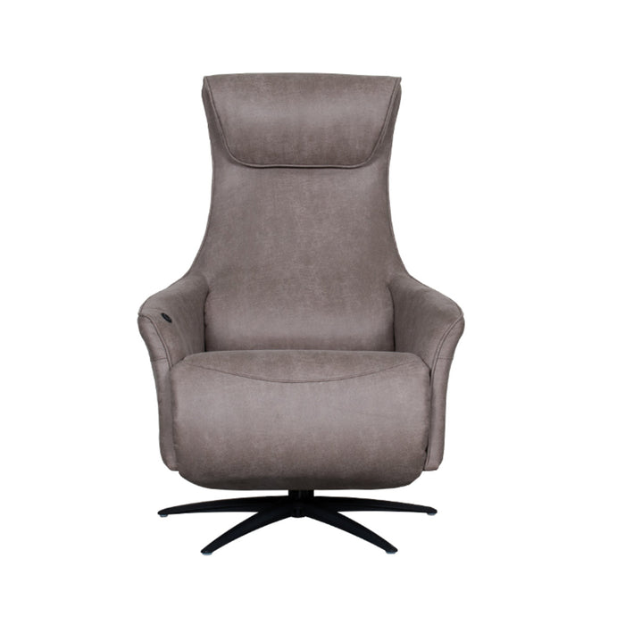 Relaksacyjny fotel Lund | Mikrowłókno taupe