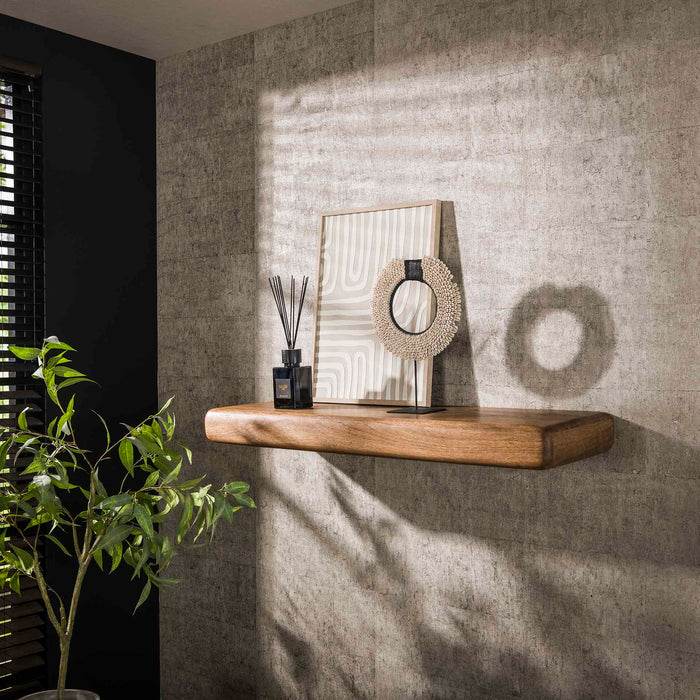 Półka ścienna Wandplank Sleek | Naturalne drewno mango