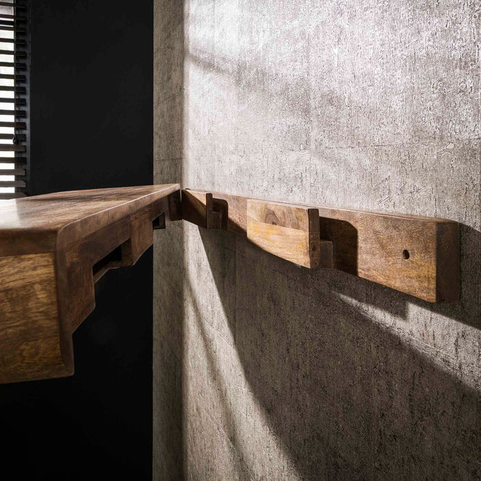 Półka ścienna Wandplank Sleek | Naturalne drewno mango