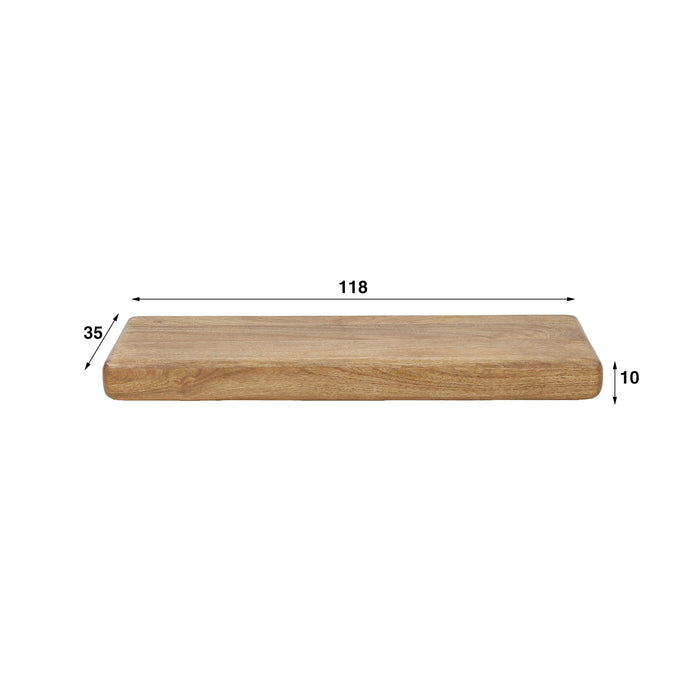 Półka ścienna Wandplank Sleek | Naturalne drewno mango