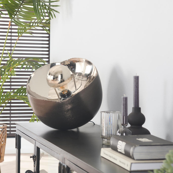 Lampa stołowa Mirror | Ø 36 | Czarna metal