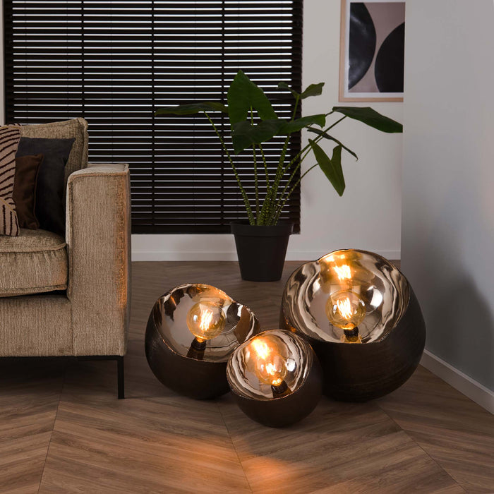 Lampa stołowa Mirror | Ø 36 | Czarna metal
