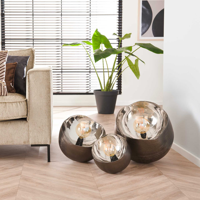 Lampa stołowa Mirror | Ø 36 | Czarna metal