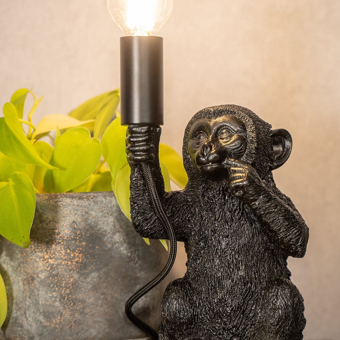 Lampa stołowa Małpa | Czarna 41,5